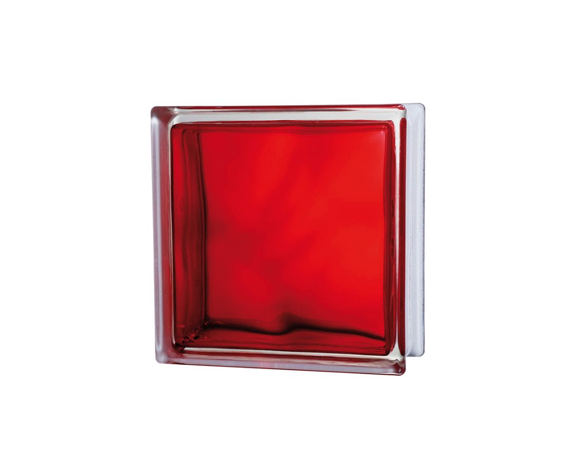 მინა ბლოკი წითელი JH058 (In-Colored Red) — მინა-ბლოკი